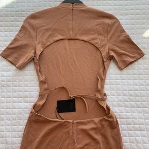 NWT NBD Tan Bodycon Mini Dress